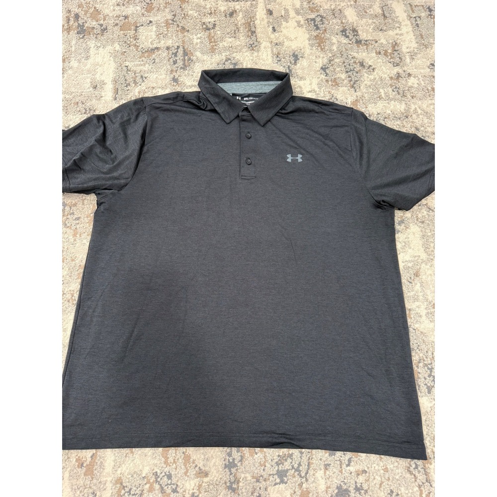 Under Armour Mens Playoff Polo Shirt 2XL Charcoal Gray Heathered Golf Top